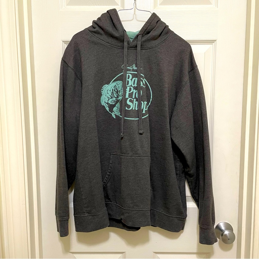 Women's Size X-Large Bass Pro Shops Pullover Hoodie Gray‎ XL